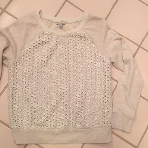 Embroidered sweat shirt